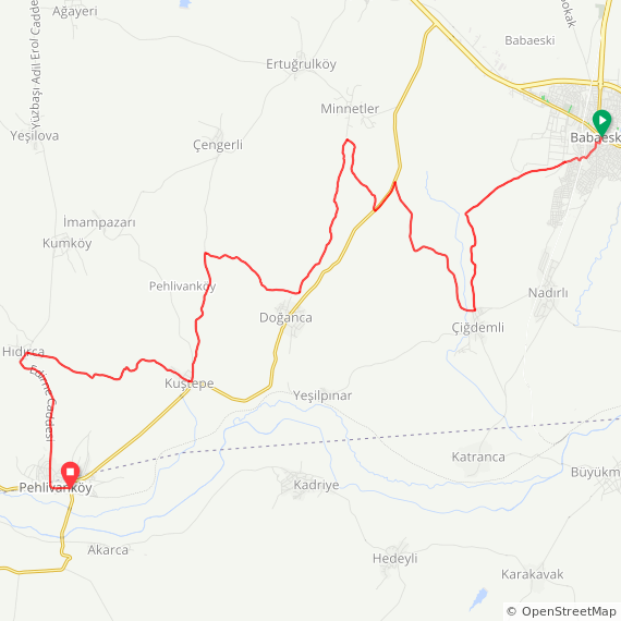 Rota: “Off-Road Turları” ~ Pehlivanköy