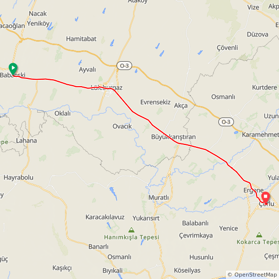 TR- 01: “Stanpoli Yolu” ~ Rota 1. Gün [Babaeski – Çorlu]