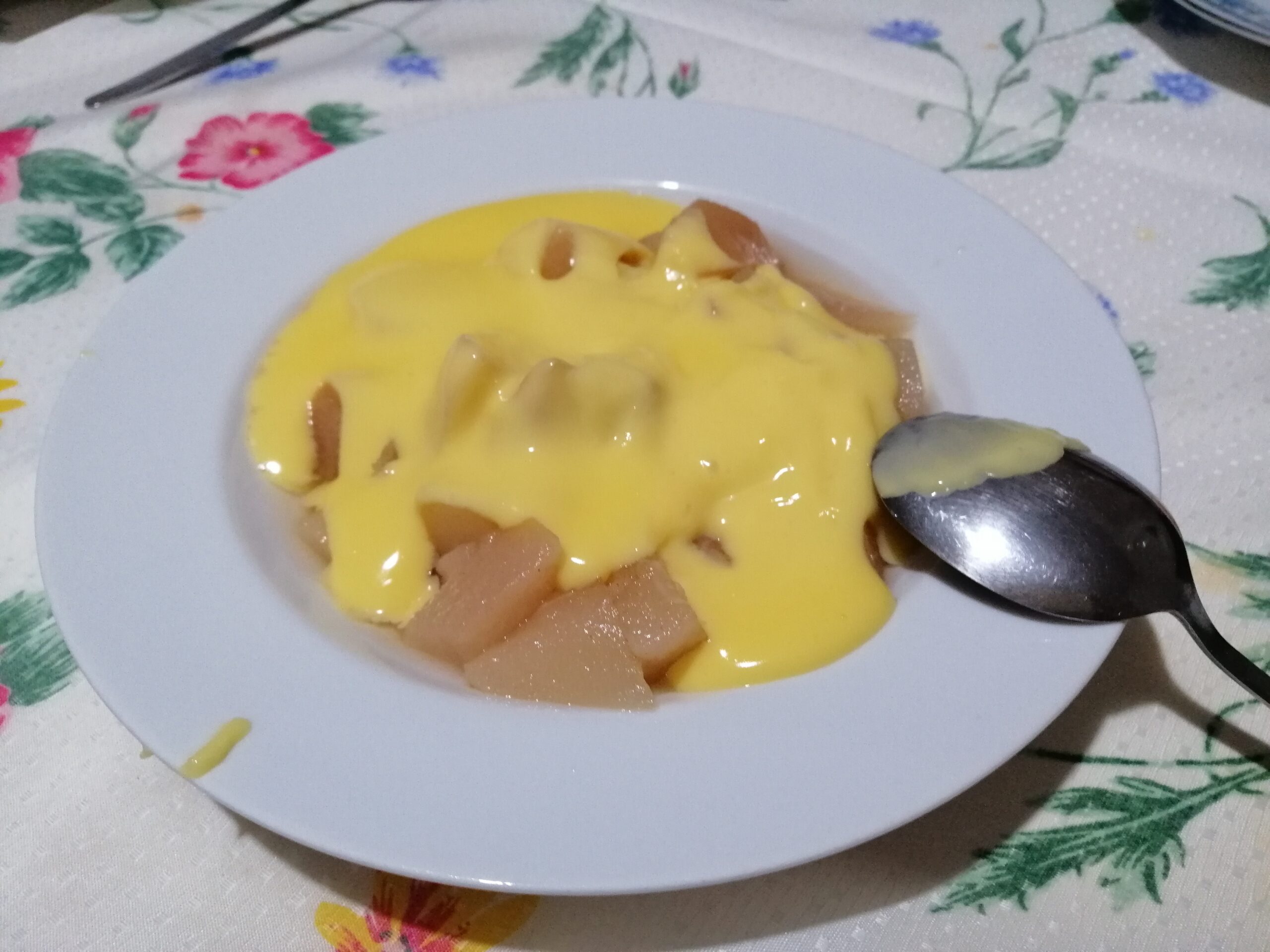 Vanilyalı Sosa Bulanmış Meyve Tatlısı Kamp Tadında